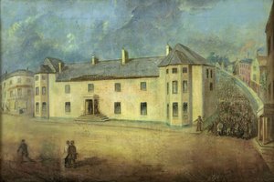 Chartisten aanvallen het Westgate Hotel, Newport op 4 november 1839 door W. Howell