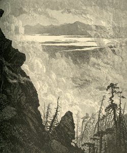 Glimp van Lake Champlain, vanaf de top, 1874 door W. J. Linton