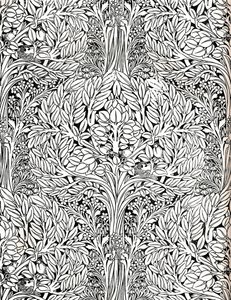 Behang, gedrukt in distemper kleur. Ontworpen door H. Wilson, 1893 door W Jackson