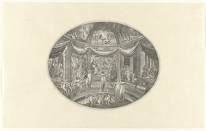 Allegorische voorstelling rond de handelingen van de Apostelen