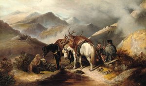 Jacht in de Hooglanden, 1871 door W. W. Morris