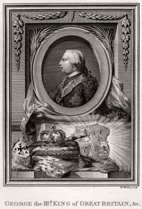 George III, Koning van Groot-Brittannië, 1777 door W. Walker