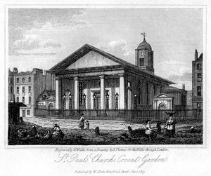 St. Pauls Kerk, Covent Garden, Westminster, Londen, 1817