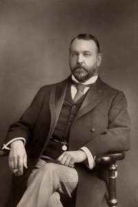 Sydney Grundy (1848-1914) Engelse dramaturg en advocaat. Auteur van talrijke toneelstukken, voornamelijk komedies en kluchten. (woodburytype)