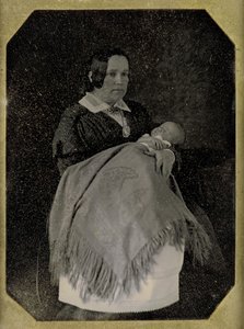 Mevrouw Thomas Ustick Walter en haar overleden kind, ca. 1846 door William and Frederick Langenheim