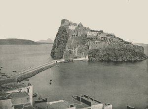 Aragonese Kasteel, Ischia, Italië, 1895