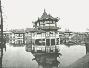 Een van de Openbare Theetuinen, Shanghai, China, 1895 door W and S Ltd
