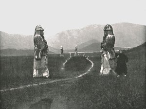 De benadering van de stad, Nankin, China, 1895 door W and S Ltd