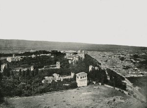 De stad en het Alhambra, Granada, Spanje, 1895