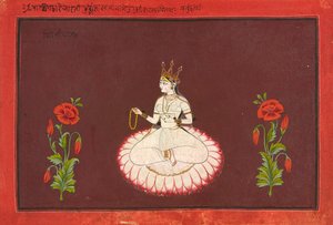 Saraswati, folio uit een Godinnenserie door Wajid