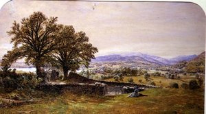 Dame in een landschap, Ambleside