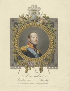 Portret van Keizer Alexander I 1777-1825, 1825 door Walraad Nieuwhoff