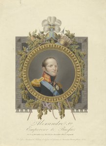 Portret van Tsaar Alexander I van Rusland door Walraad Nieuwhoff