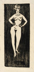 (Staand naakt) door Walt Kuhn