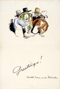 Kerstwensen 1931 door Walt Kuhn