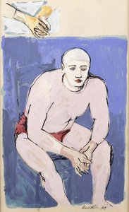 Zittende Clown door Walt Kuhn