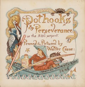 Illustratie voor Pothooks and Perseverance door Walter Crane door Walter (after) Crane