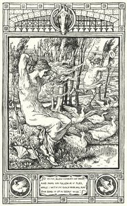Het Gansmeisje (gravure) door Walter (after) Crane