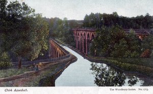 Chirk Aquaduct, Chirk, Wrexham, Wales, 1905 door Walter Bentley Woodbury