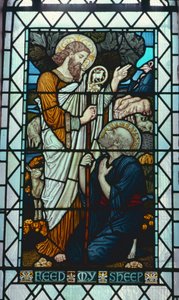 "Voed mijn schapen" door Walter Crane (1845-1915) door Walter Crane