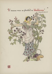 Bloemen uit Shakespeares Tuin door Walter Crane