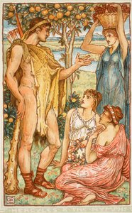 Hercules en de nimfen, illustratie uit 