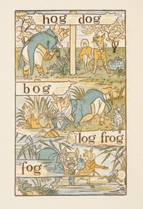 Rijmwoorden eindigend op de letter G. De Gouden primer. door Walter Crane
