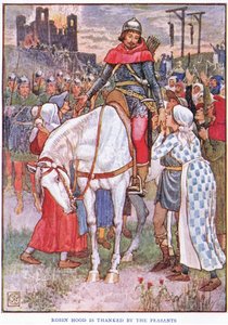Robin Hood de vriend van de boeren, ca. 1920 door Walter Crane