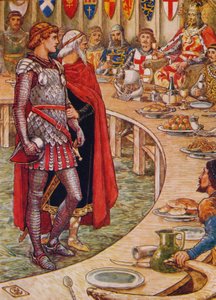 Sir Galahad wordt naar het hof van koning Arthur gebracht, 1911