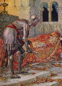 Sir Lancelot in de Kapel Perilous, 1911 door Walter Crane