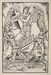 Socialisme, Liberalisme en Toryisme, uit Cartoons for the Cause door Walter Crane