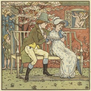 Er was een kleine man en hij verleidde een klein meisje door Walter Crane