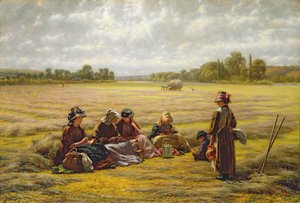Oogsters rustend in de Zon, Berkshire, 1865