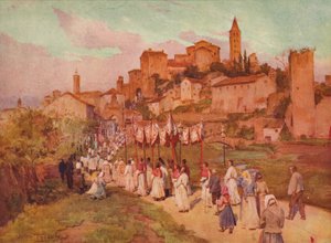 Corpus Domini in Viterbo, ca. 1900-1913 door Walter Frederick Roofe Tyndale