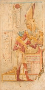 Isis die Seti I zoogt, Abydos door Walter Frederick Roofe Tyndale