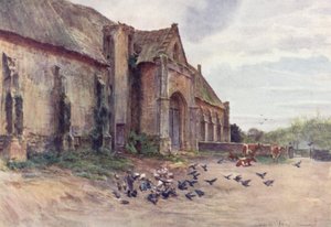 Wessex: Een tiendenschuur, Abbotsbury, nabij Weymouth door Walter Frederick Roofe Tyndale