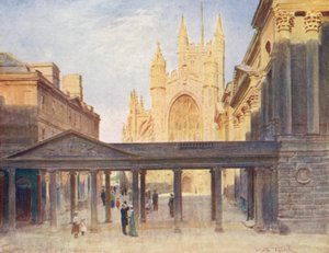 Wessex: Bath abdij en pompzaal door Walter Frederick Roofe Tyndale