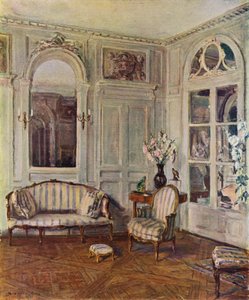 Witte Salon in St. Brice, Frankrijk, het huis van Edith Wharton, Louis XVI-stijl, circa 1760-70