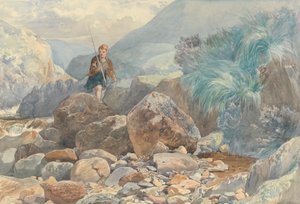 Glencoe: Een herdersjongen steekt een beek over