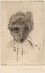 Somber Gezicht, Zelfportret door Walter Gramatte