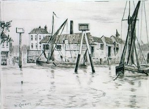 Chelsea Dock door Walter Greaves