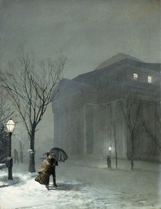 Albany in de Sneeuw door Walter Launt Palmer