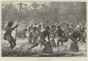 Beel-vissen in Assam door Walter Paget