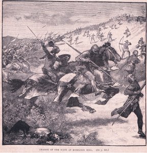 Aanval van de Schotten bij Homildon Hill AD 1402 door Walter Paget