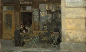 Café in Dieppe, ca. 1884-1885