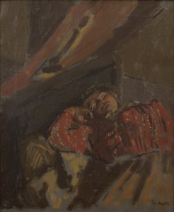 Blouse met rood patroon, ca. 1907 (Olieverf op doek) door Walter Richard Sickert