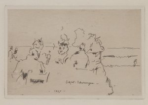 Scheveningen, Kaffeeklatsch (Roddels) door Walter Richard Sickert