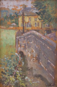 De brug, Chagford door Walter Richard Sickert