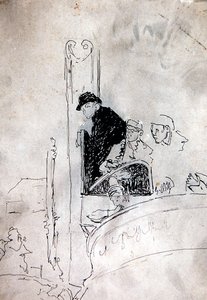 De Galerij van de Oude Bedford, c.1895-1900 door Walter Richard Sickert
