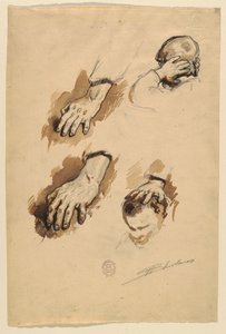 Studies van Handen door Walter Shirlaw